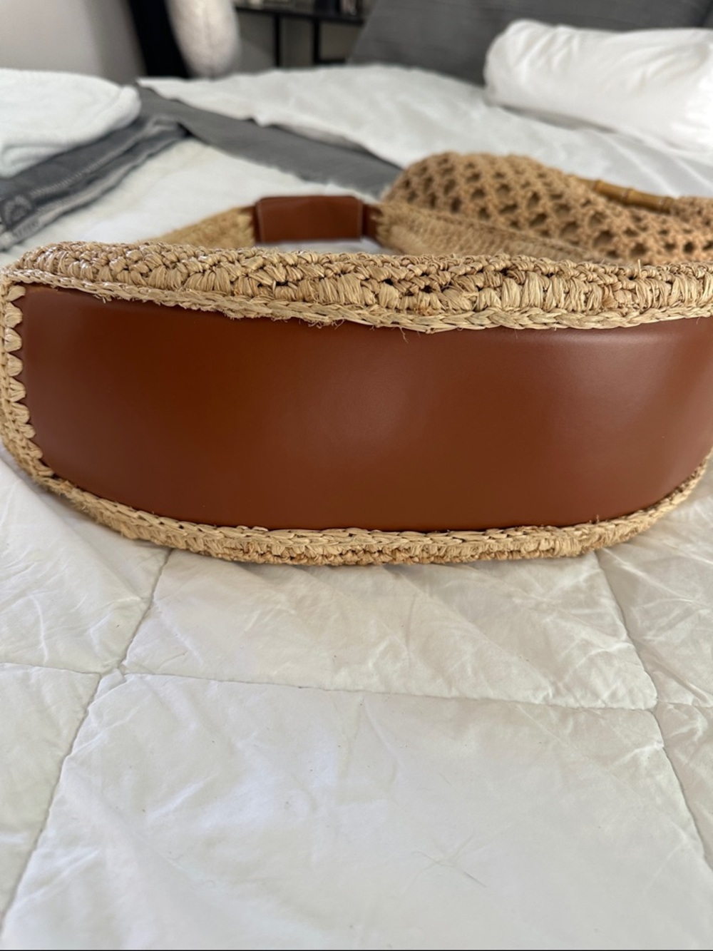 STAUD Tan Woven Hobo Bag - Picture 9 of 10